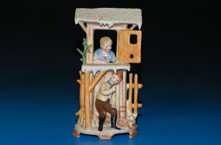 Bisquitporzellan Winter Schnee Figur * Thüringen um 1900-1920