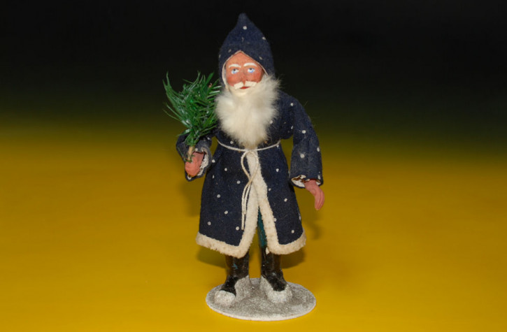 antique Santa Claus with blue coat * at 1900