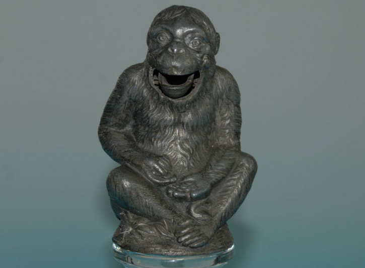 antique mechanical money box monkey Deposé no. 227 * at 1900