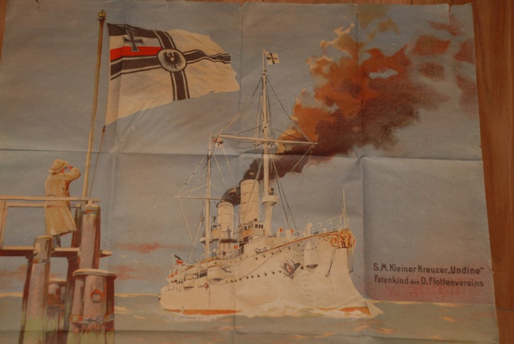 Werbeplakat vom Deutschen Flottenverein * Kriegmarine * 1907