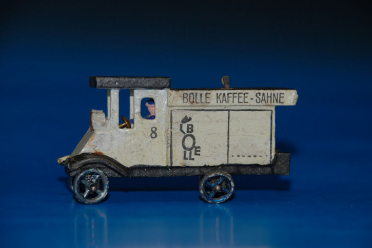 antikes Erzgebirge Miniatur Auto BOLLE KAFFEE-SAHNE * 30er J.