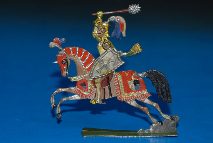 antike Zinnfigur * BESOLD großer Ritter zu Pferd * Nbg. um 1840