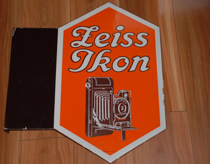 Zeiss Ikon Emailleschild * Ausleger 2-seitig * um 1910-1920