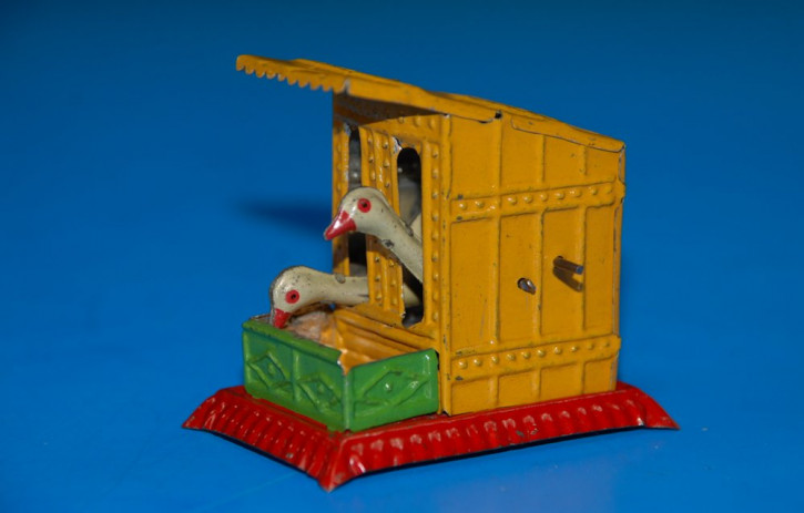 Meier penny Toy 2 pecking geese - mechanical * litho. * twenties