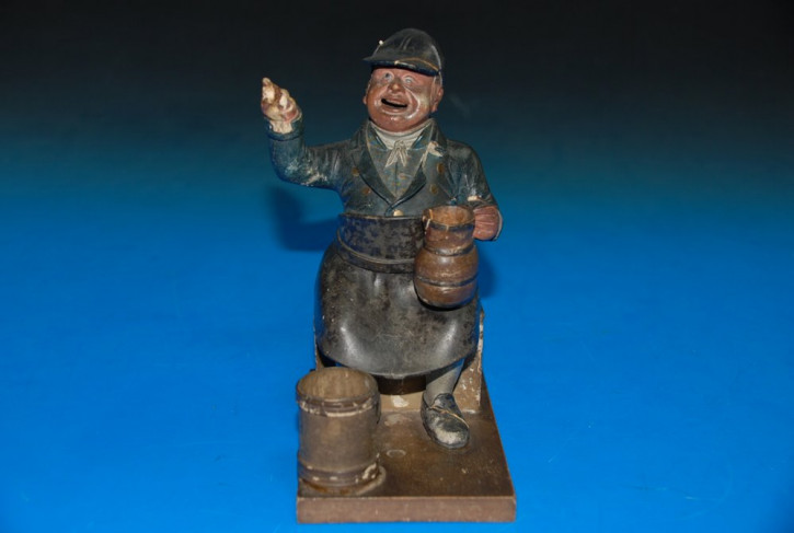 antique smoking man wine cellarman from papier-mâché * 1850