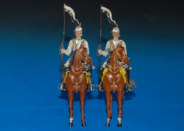 antique rare tin figures * 2 guard rider * Haffner / Besold at 1