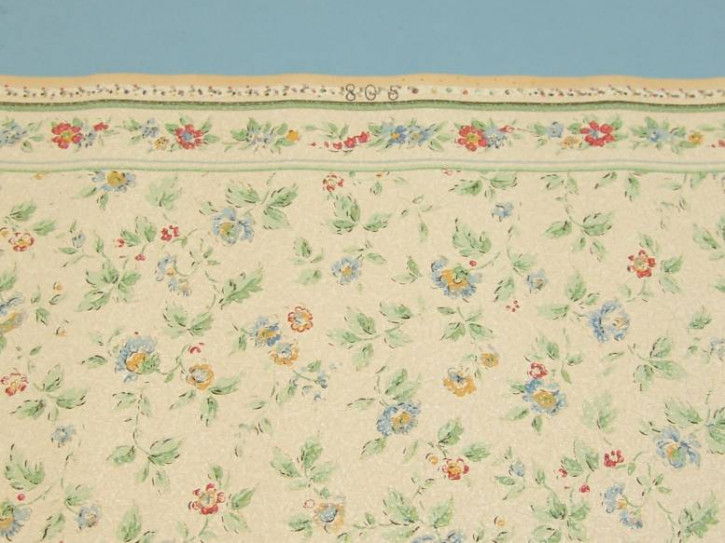 antique Doll's houses wallpaper with flower motive * twenties