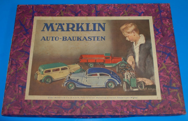 Märklin Auto Baukasten Nr. 1101 C & Fahrgestell im O.K. * unbespielt ab 1933