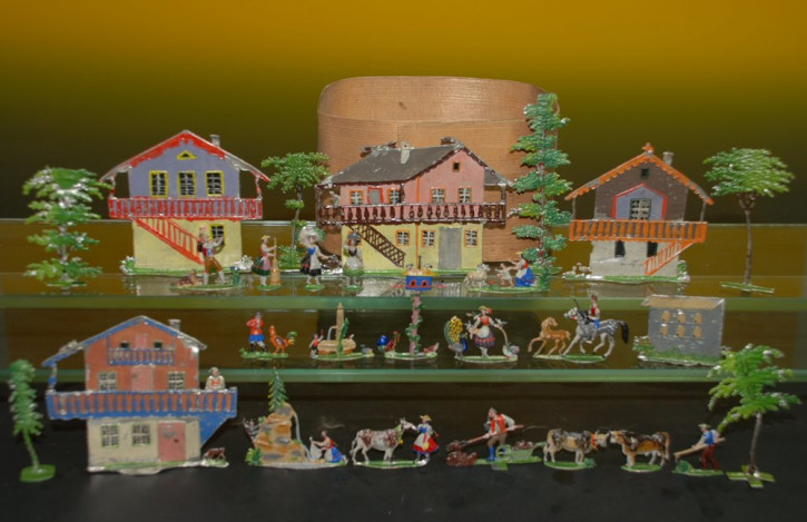 Allgeyer village & country life scene * 27 part * 1.2 inch figures at 1850-1860