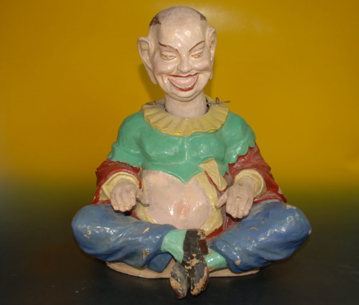 Advertising figure Chinese with shaking head * papier-mâché hand-painted * at 1900