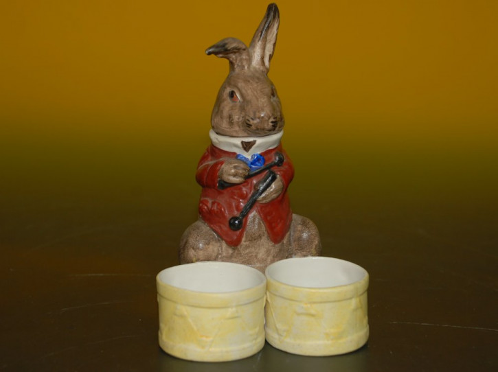 Easter bunny human representation * porcelain cruet stand * Thuringia around 1900-1920