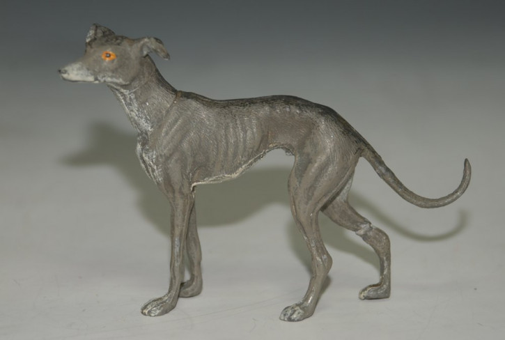 Heyde G. tin figure * miniature doll house greyhound * at 1900