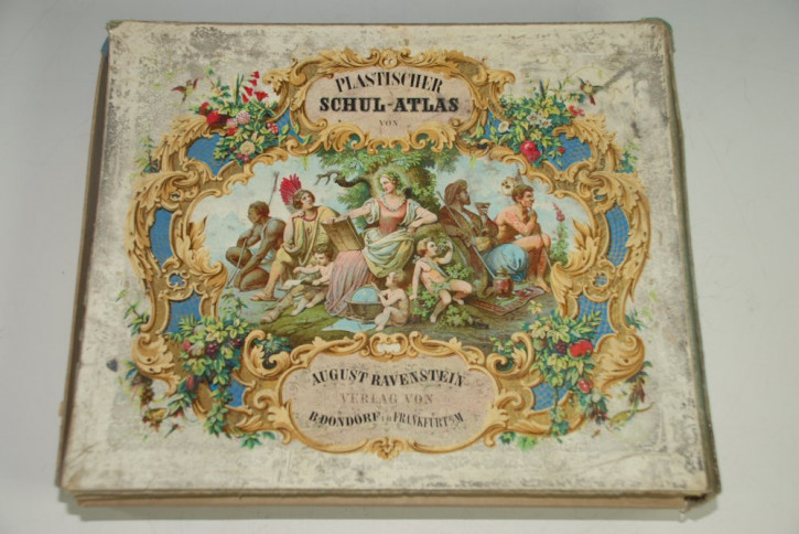 seltener plastischer Schulatlas von A. Ravenstein * Verlag B. Dondorf Frankfurt 1854