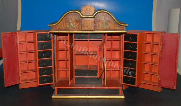 Baroque shop opening cabinet with drawers and compartments * at 1780