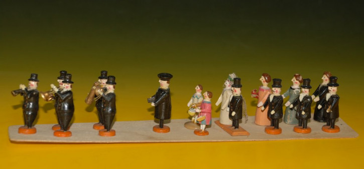 Karl Müller 16-part wedding procession - wedding party * nose figures twenties - thirties