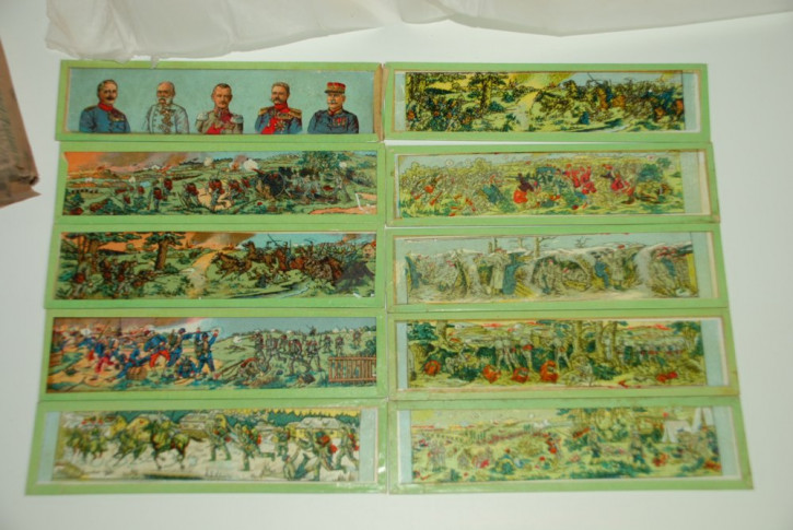 Laterna Magica * 10 armed forces pictures from German French War * at 1900