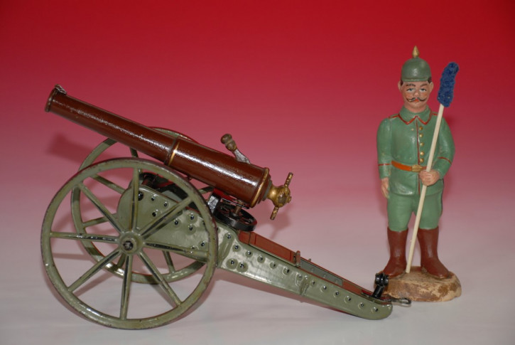 Märklin Feld Artillerie Kanone Nr. 8007/1 & Soldaten Figur H 16,5 cm * ab 1904