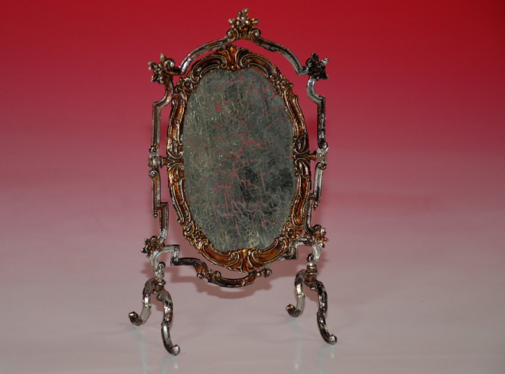 antique dollhouses large pewter rotating mirror * G. Söhlke Berlin 1860