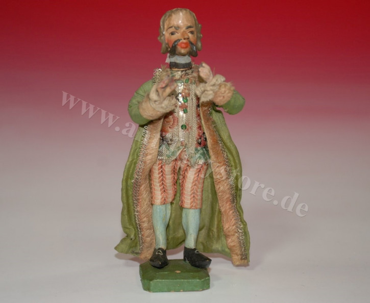 antique baroque crib figure * Nobleman with brocade dress * at 1780