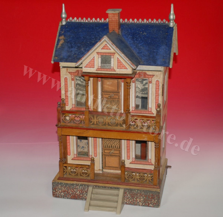 Erzgebirge Moritz Gottschalk dollhouse with lift & lighting * Germany at 1895