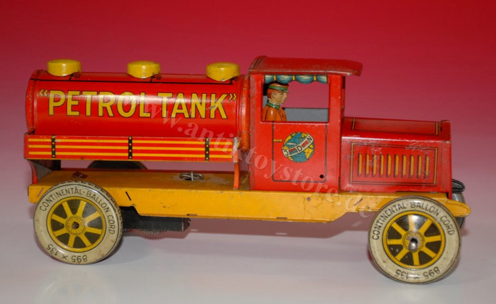 Distler vehicle * PETROL tank truck J.O. 1614 * lithographed tin. * twenties