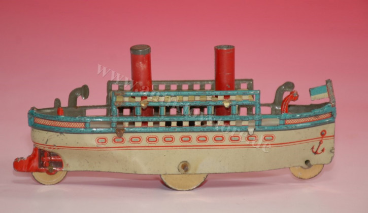 antique Penny Toy * ocean liner * lithographed tin. * J.P. Meier at 1910/1920