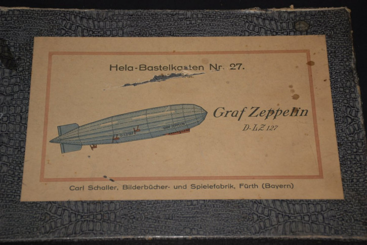 Hela craft box No. 27 Graf Zeppelin D-LZ 127 * C.Schaller Fürth * 1920s
