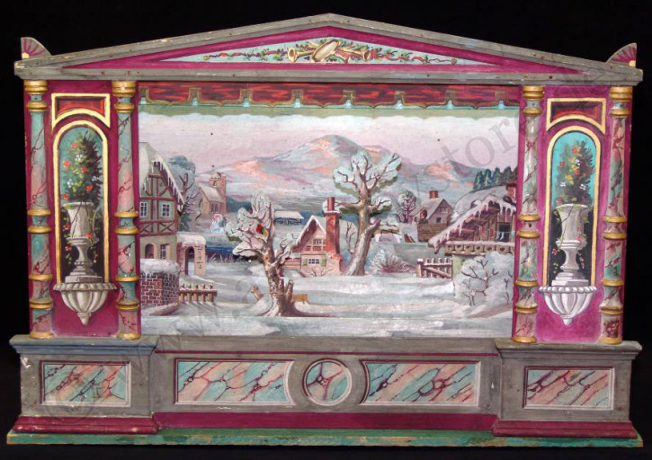 antique mechanical theatre winter landscape * at 1880