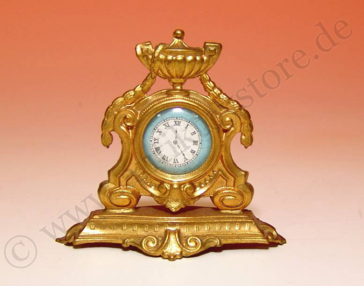 antique Puppenstuben Erhard & Söhne ormolu clock * at 1900