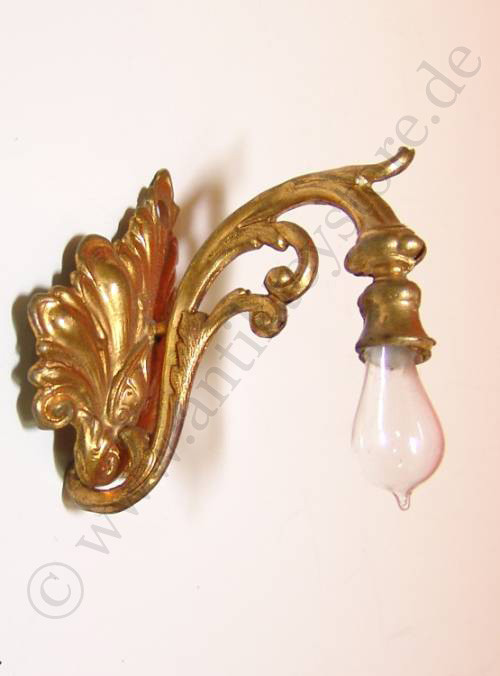 antique doll house ormolu wall lamp * Erhard & Söhne * 1900