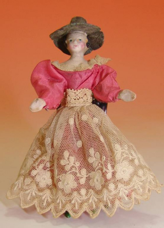 antique rare Biedermeier period doll house doll * at 1860