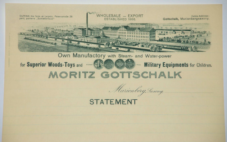 originally old Moritz Gottschalk writing paper * at 1900