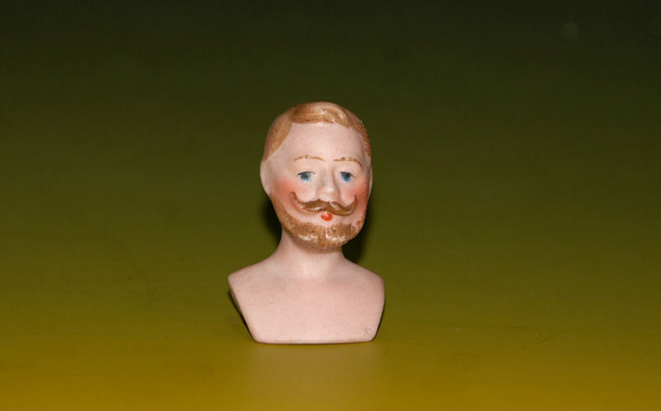 Miniature doll head for doll house doll * man at 1900