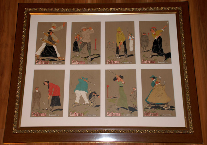 Laferme Cigaretten posters * sports Cigarette golf * at 1900