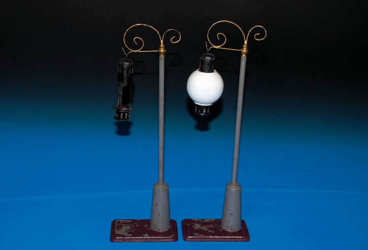 antique BING - GBN 2 x arc lamps for candle business trace 0 as