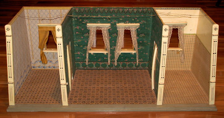 antique doll house case * 3 room * at 1910-1915