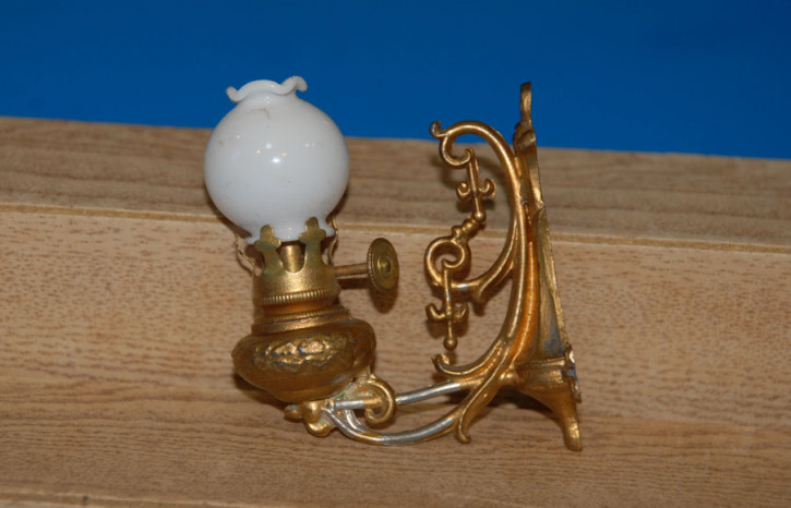 antique rare doll house wall paraffin lamp * at 1890