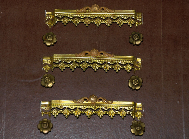 Erhard & Söhne * 3 curtain rails from ormolu * at 1860-1880