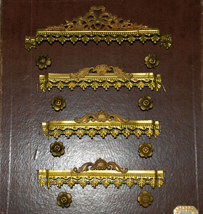 Erhard & Söhne * 4 curtain rails from ormolu * at 1860-1880