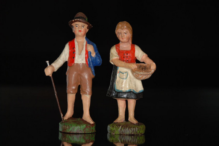 ELASTOLIN 2 x farm figures * twenties until thirties