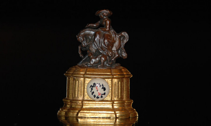 antique doll house ormolu clock * Erhard & Söhne * at 1860