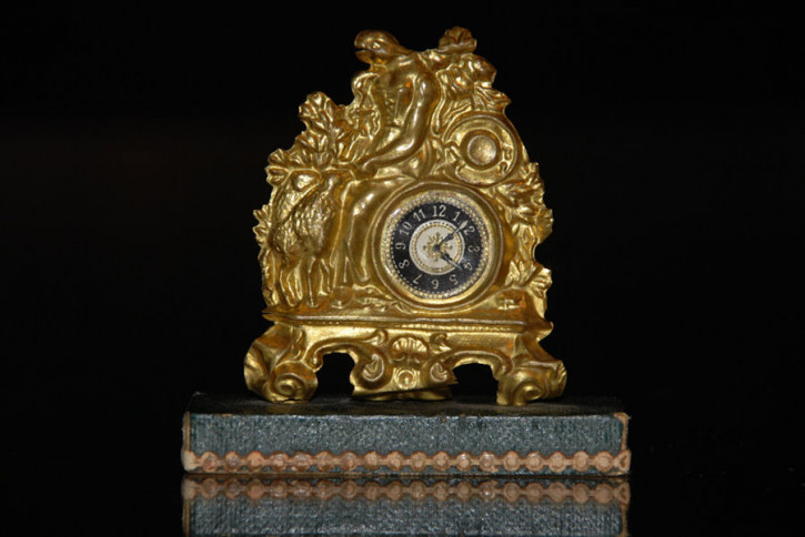 antique doll house ormolu clock * Pendule * at 1860-1880