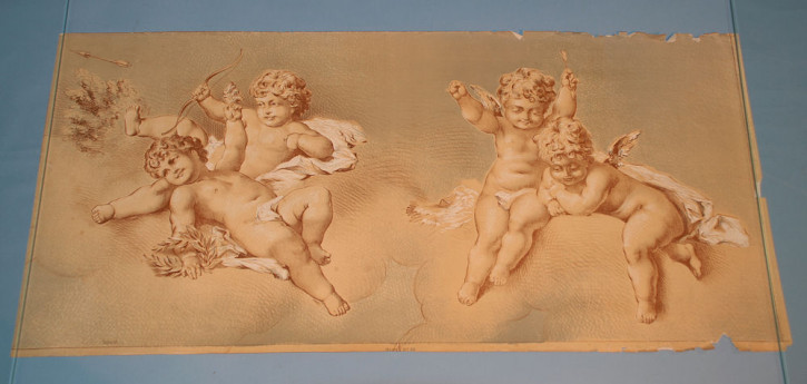 antique cherubim angel child's room edging * Vienna at 1900 (4)