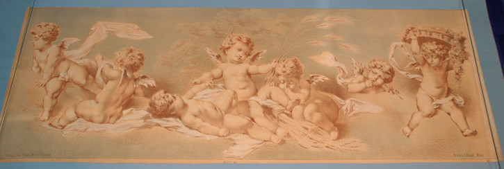 antique cherubim angel child's room edging * Vienna at 1900