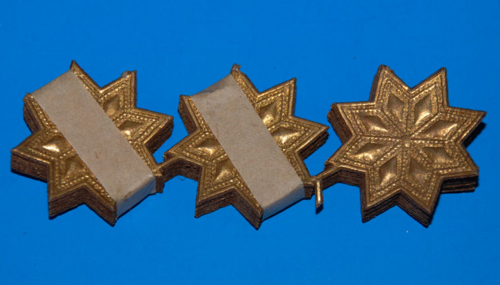 36 x antique marked Dresden cardboard gold stars * at 1900 (1)