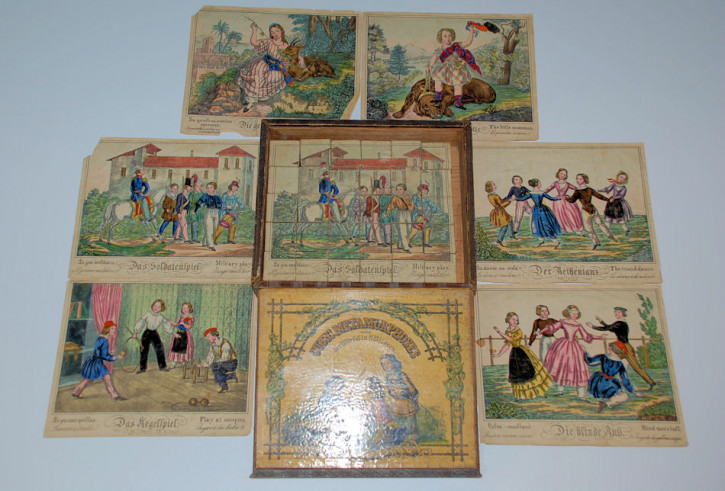 Biedermeier Kinderspiel * CUBIC METAMORPHOSES * um 1840