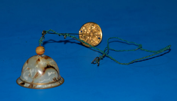 antique doll house ormolu lamp mount with lamp Erhard & Söhne