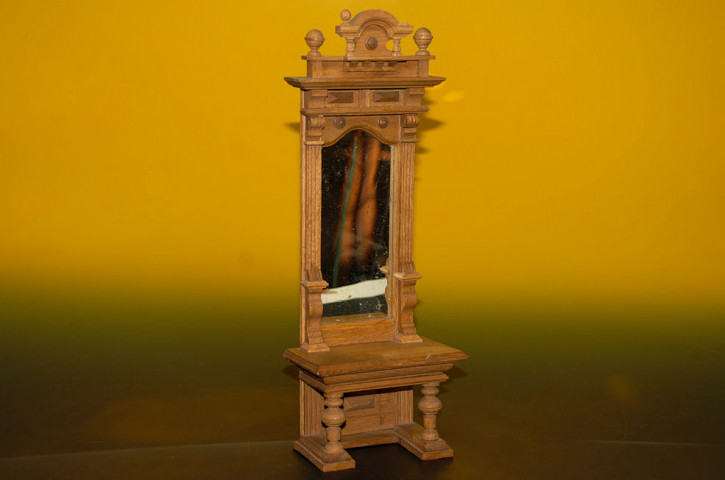 antiker großer Puppenstuben Konsolen-Spiegel * um 1880-1890