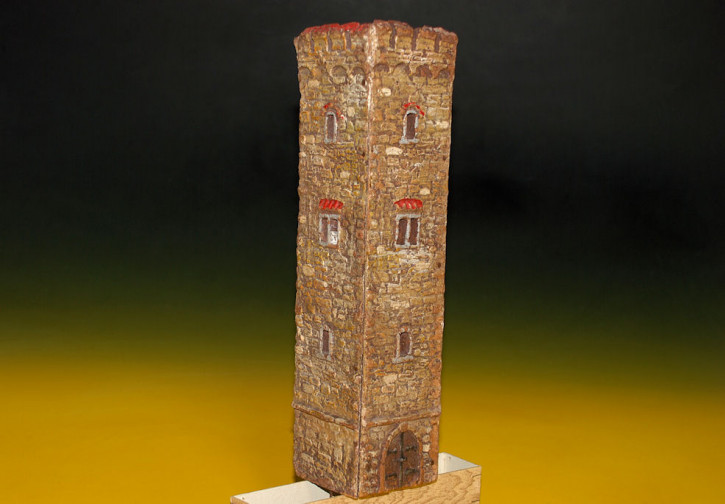 ELASTOLIN castle tower part made of mass & wood