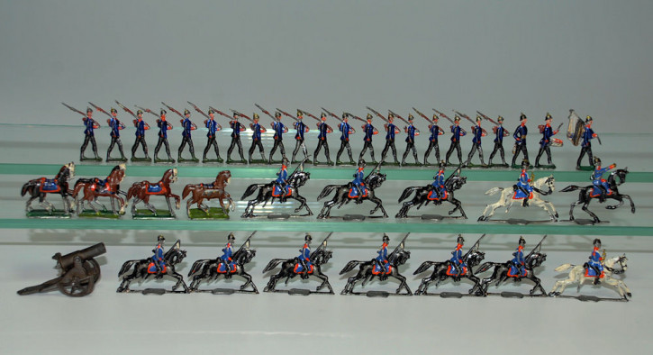 antique Tin figures Prussian Soldiers * 43 parts * at 1900 (31)